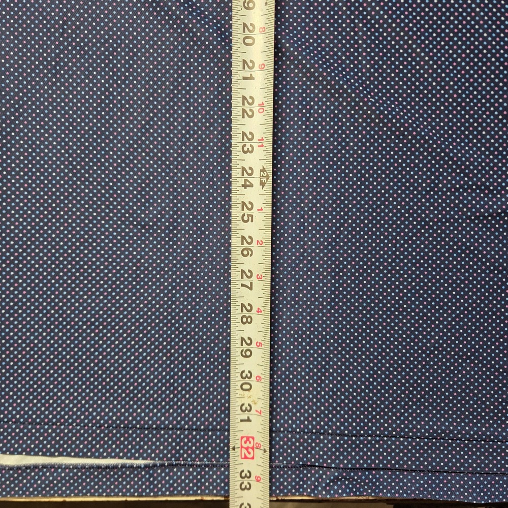 Peter Millar Summer Comfort Polo Shirt Mens XXL Navy Pink Blue Polka Dot Golf - Picture 8 of 11